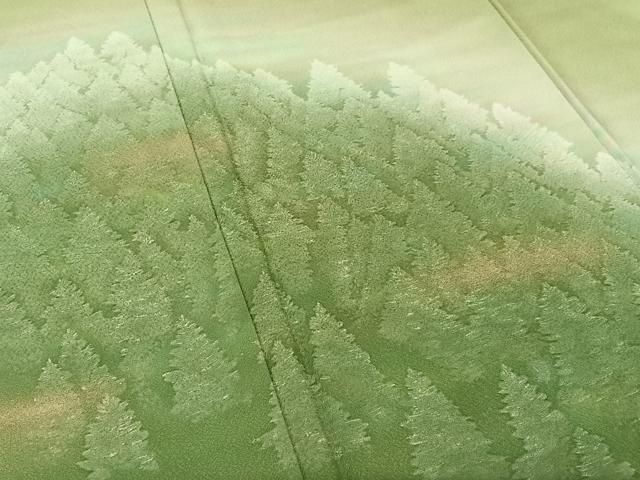 平和屋着物○訪問着 作家物 樹林文 暈し染め 金彩 さが美扱い 正絹