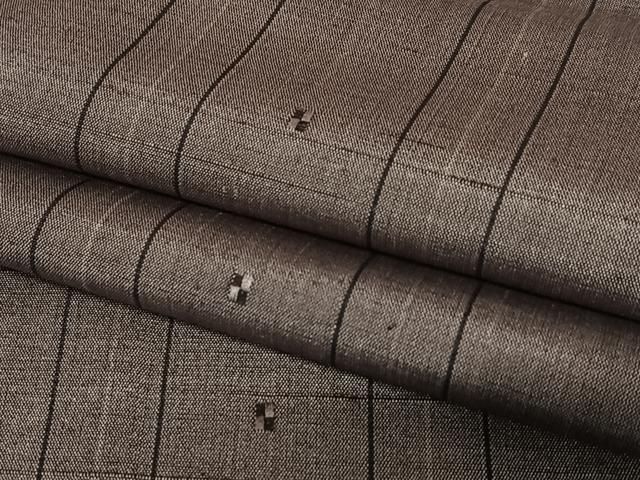 平和屋着物 花織 紬 間道 正絹 AABC4868zg