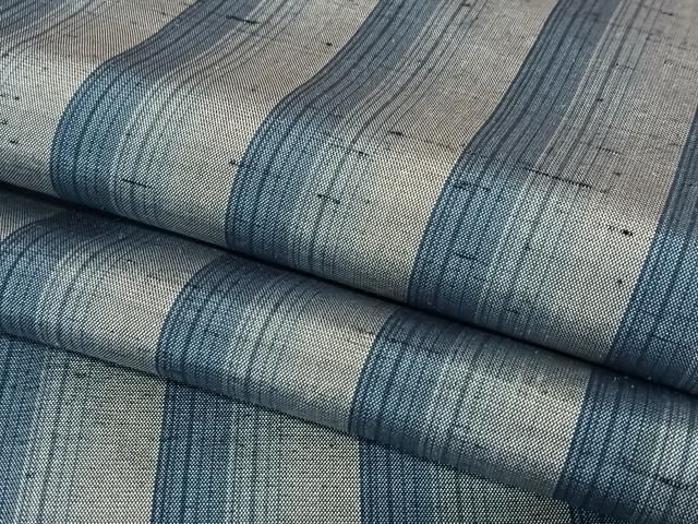 平和屋着物 上質な紬 縞 正絹 AABC4870zg