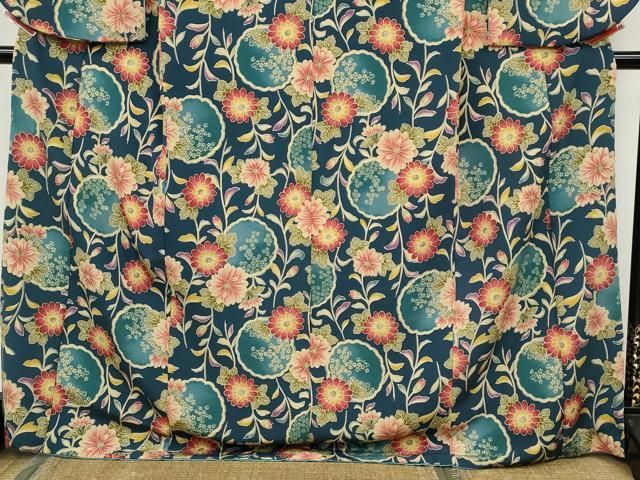 平和屋着物○小振袖 二尺袖 草花文 洗える着物 CAAZ2684ut - メルカリ