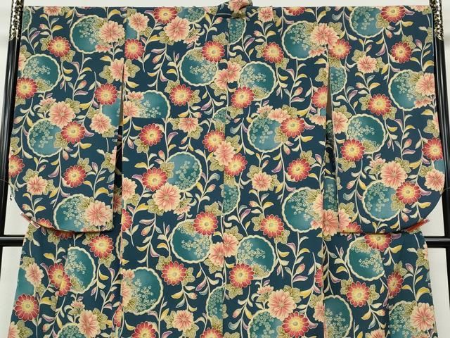 平和屋着物○小振袖 二尺袖 草花文 洗える着物 CAAZ2684ut - メルカリ