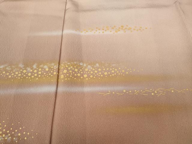 平和屋着物○人間国宝 福田喜三郎 訪問着 泊散らし 暈し染め 金彩 正絹