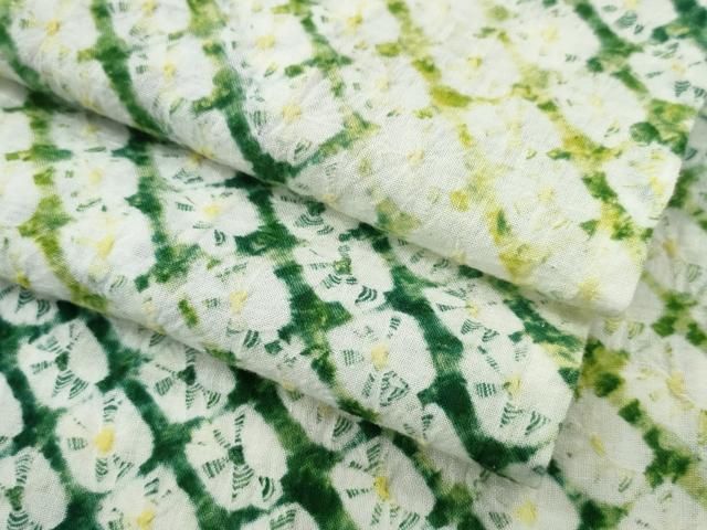 平和屋着物∴夏物 浴衣 有松鳴海絞り 蜘蛛絞り 斜線文 綿 CAAY4755ng