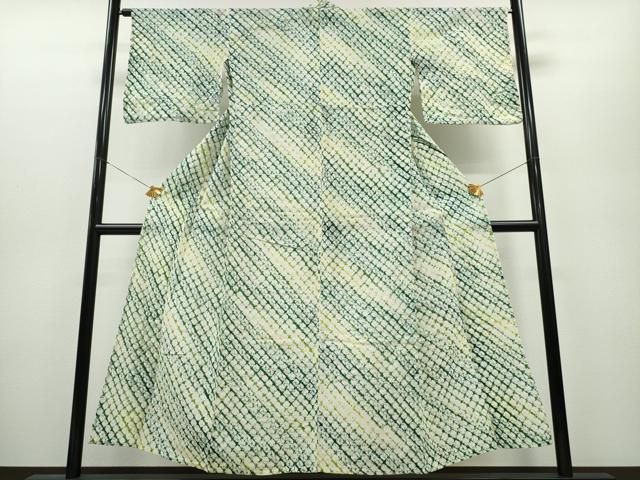 平和屋着物∴夏物 浴衣 有松鳴海絞り 蜘蛛絞り 斜線文 綿 CAAY4755ng