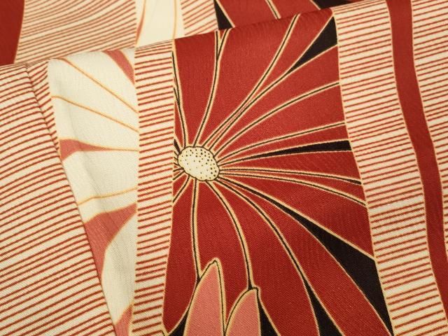 平和屋着物○小振袖 二尺袖 斜線花文 洗える着物 CAAZ2691ut - メルカリ