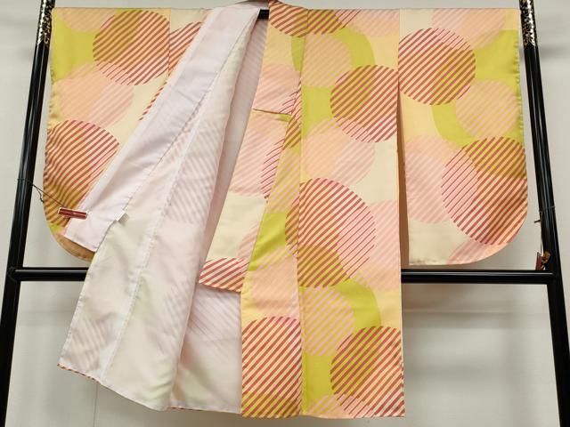 平和屋着物 小振袖 二尺袖 吉祥丸文 洗える着物 CAAZ2692ut