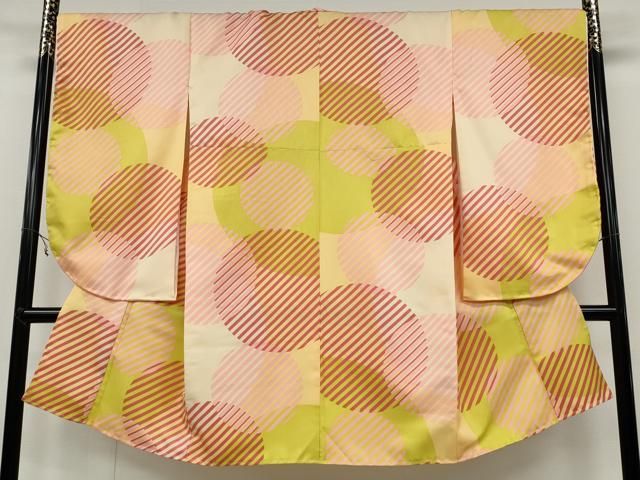 平和屋着物 小振袖 二尺袖 吉祥丸文 洗える着物 CAAZ2692ut