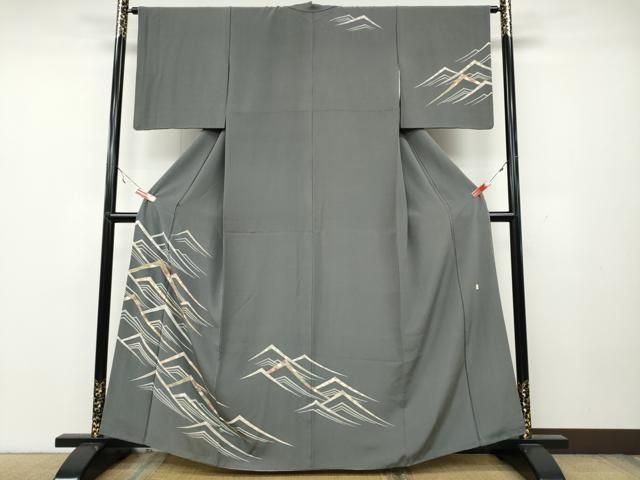 平和屋着物○十日町老舗ブランド 吉澤友禅 吾妻徳穂 訪問着 駒刺繍