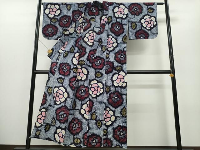 平和屋着物∴夏物 浴衣 有松鳴海絞り 舞花文 綿 CAAY4760ng