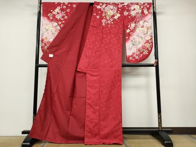 平和屋着物 小振袖 二尺袖 舞花文 洗える着物 CAAZ2698ut