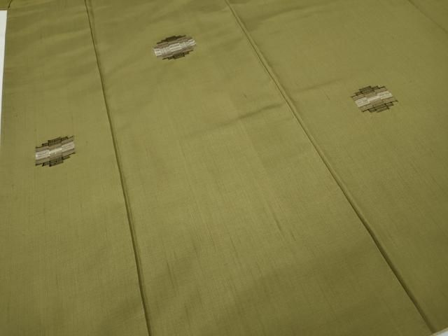 平和屋着物○色留訪問着 紬地 めがね織 吉祥丸文 正絹 逸品 CAAZ2701ut