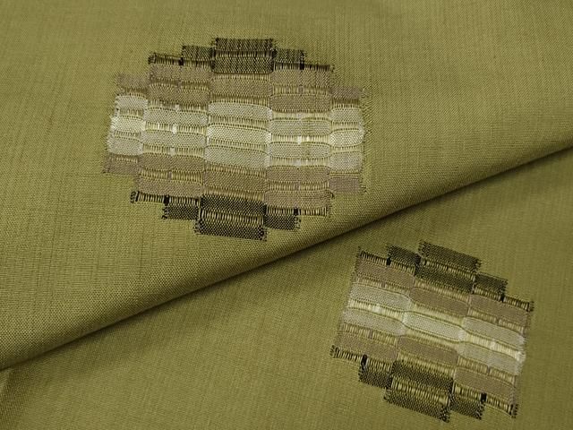 平和屋着物○色留訪問着 紬地 めがね織 吉祥丸文 正絹 逸品 CAAZ2701ut