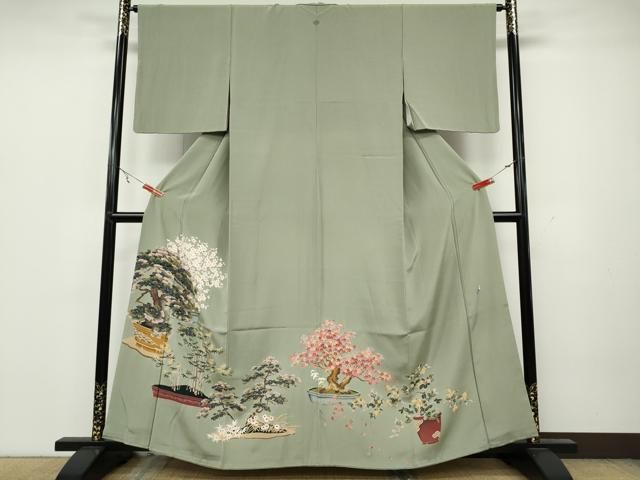 平和屋着物 京友禅作家 高瀬川美紀 色留袖 盆栽 陶器草花文 鈴乃屋扱い 正絹 CAAZ2705ut