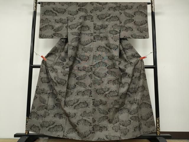 平和屋着物○本場大島紬 9マルキ 樹林文 正絹 逸品 未使用 CAAZ2715ut