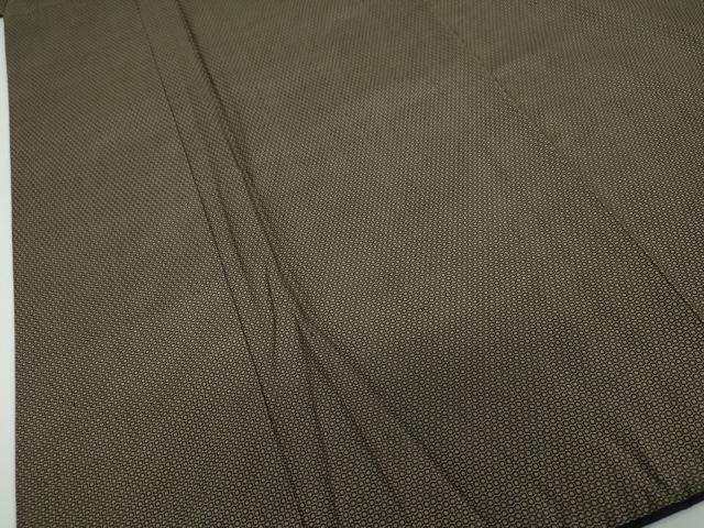 平和屋着物○男性 紬 アンサンブル 長羽織 100亀甲 総詰め 正絹 逸品  