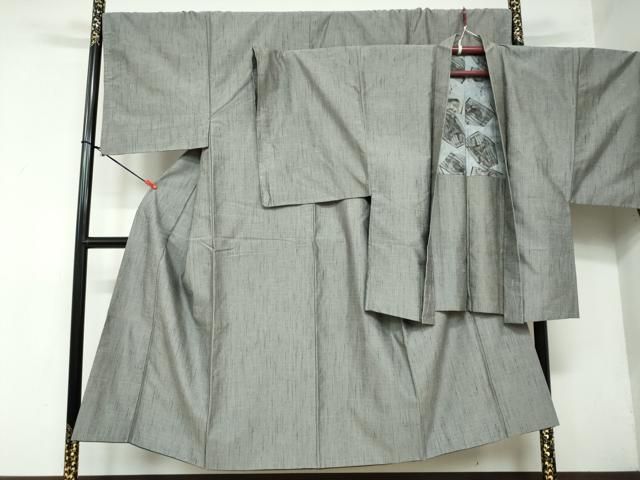 平和屋着物 男性 紬 アンサンブル 霞文 正絹 ud