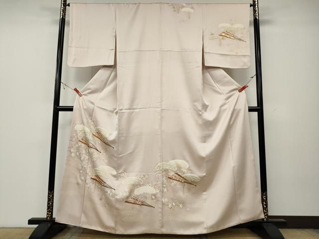 平和屋着物●訪問着　紬地　玉虫　駒刺繍　草花文　金彩　やまと誂製　正絹　逸品　CABC8105gh 平和屋着物○訪問着 駒刺繍 扇枝花文 金彩 正絹 逸品 CAAZ2722ut