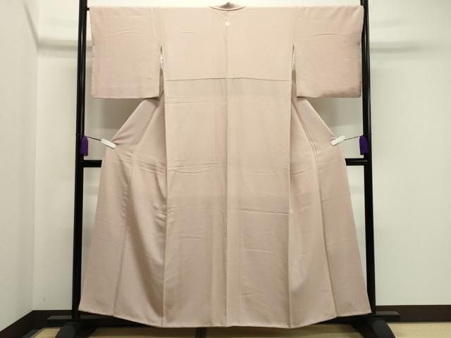 平和屋着物 上質な色無地 灰桜色 正絹 CAAY8374gh