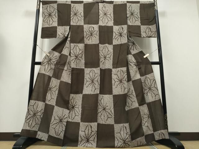 平和屋着物∴夏物 男性 浴衣 有松鳴海絞り 三浦絞り 綿 逸品  