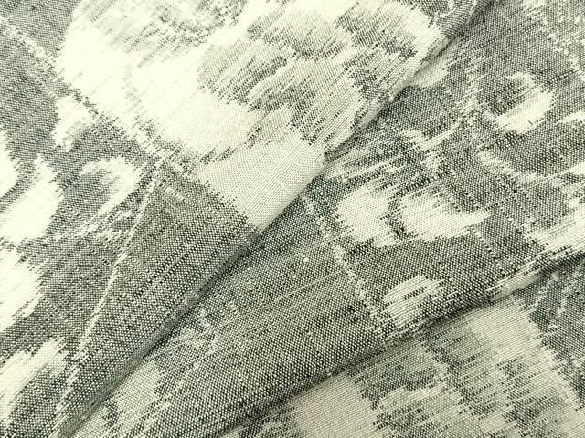 平和屋着物 上質な紬 単衣 草花文 正絹 AABC3810fy