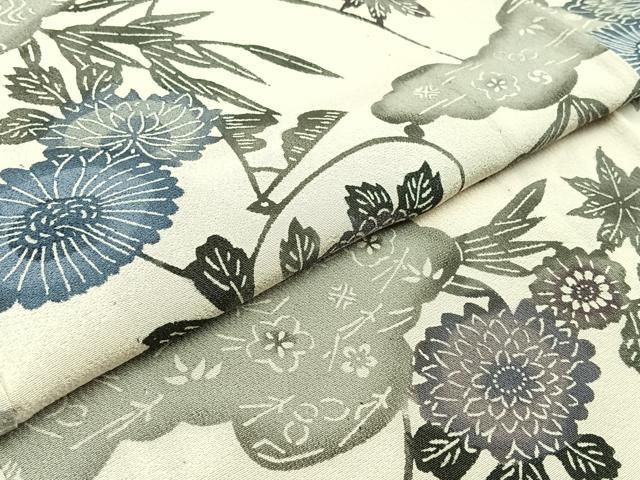 草花文 正絹