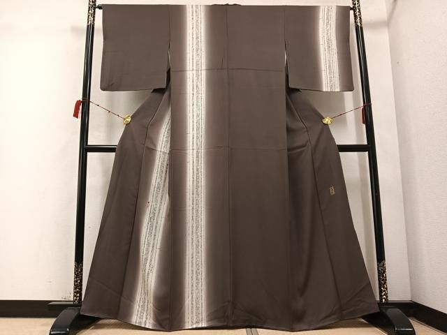 平和屋着物●訪問着　作家物　中村玉緒　刺繍　花間道　暈し染め　金糸　正絹　逸品　AABC8008ph 平和屋着物○訪問着 作家物 中村玉緒 刺繍 花間道 暈し染め 金糸 正絹