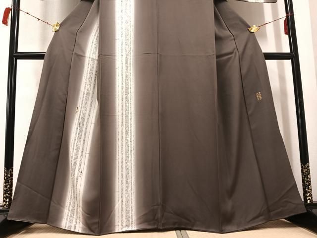 平和屋着物○訪問着 作家物 中村玉緒 刺繍 花間道 暈し染め 金糸 正絹