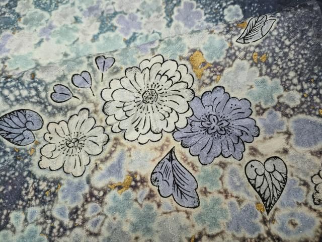 平和屋着物○BANKANわものや 小紋 伝統工芸士 辻井 辻が花 絞り 銀通し