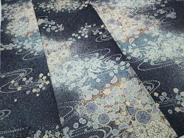 平和屋着物○BANKANわものや 小紋 伝統工芸士 辻井 辻が花 絞り 銀通し