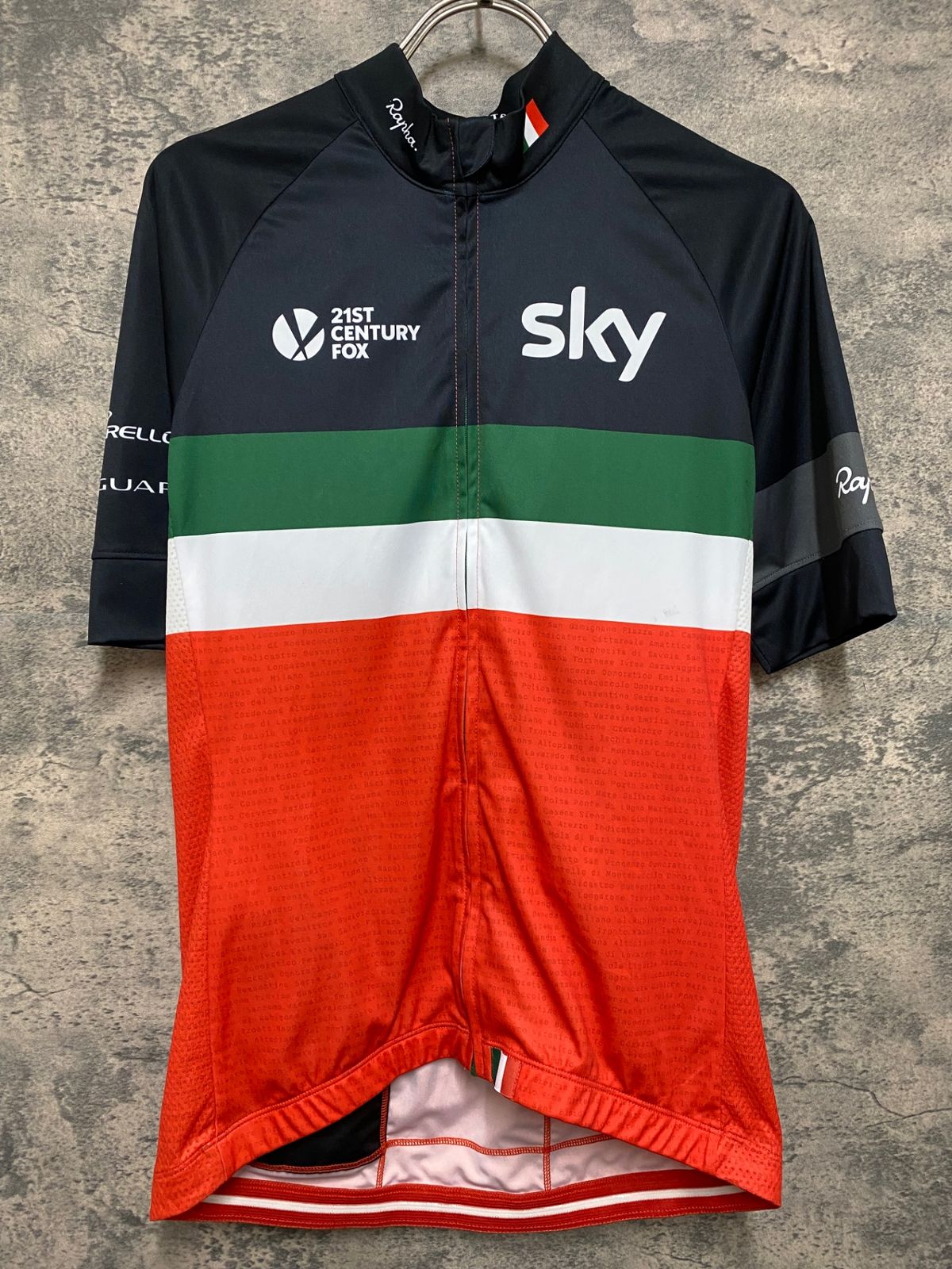 JN156 ラファ Rapha MEN S COUNTRY JERSEY 半袖 サイクルジャージ 黒 赤 緑 M TEAM Sky