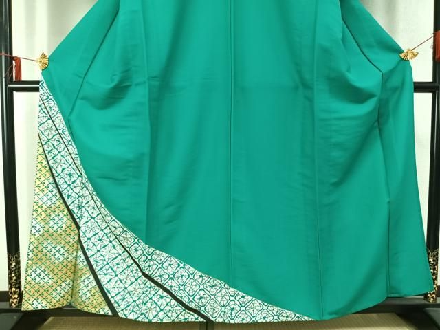 平和屋着物▽訪問着　単衣　幾何学文様　金銀彩　洗える着物　AABC3869fy 平和屋着物▽訪問着 単衣 幾何学文様 金銀彩 洗える着物 AABC3869fy