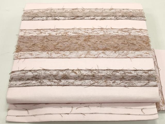 182 名古屋帯 帯 和紙 鳥 紬 おしゃれ きなり ベージュ 正絹 可愛い 182 名古屋帯 帯 和紙 鳥 紬 おしゃれ きなり ベージュ 正絹 可愛い