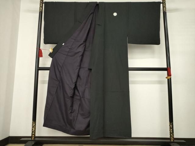 平和屋着物○男性 黒紋付 羽織セット 正絹 逸品 AABC8099ck - メルカリ