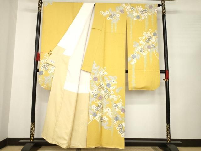 平和屋着物 豪華振袖 駒刺繍 枝花文 金彩 やまと誂製 正絹 AABC8125ck