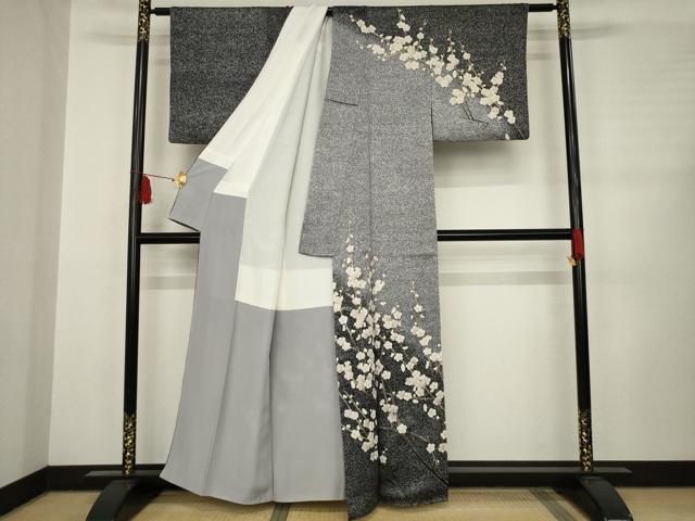 平和屋着物 訪問着 作家物 枝梅文 暈し染め 正絹 AABC8142ck