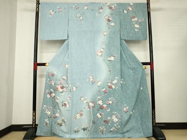 平和屋着物 訪問着 友禅 作家物 枝花文 正絹 ck