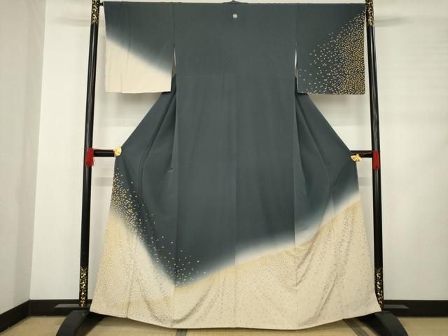 平和屋着物 訪問着 舞花文 暈し染め 金彩 正絹 AABC9224ck