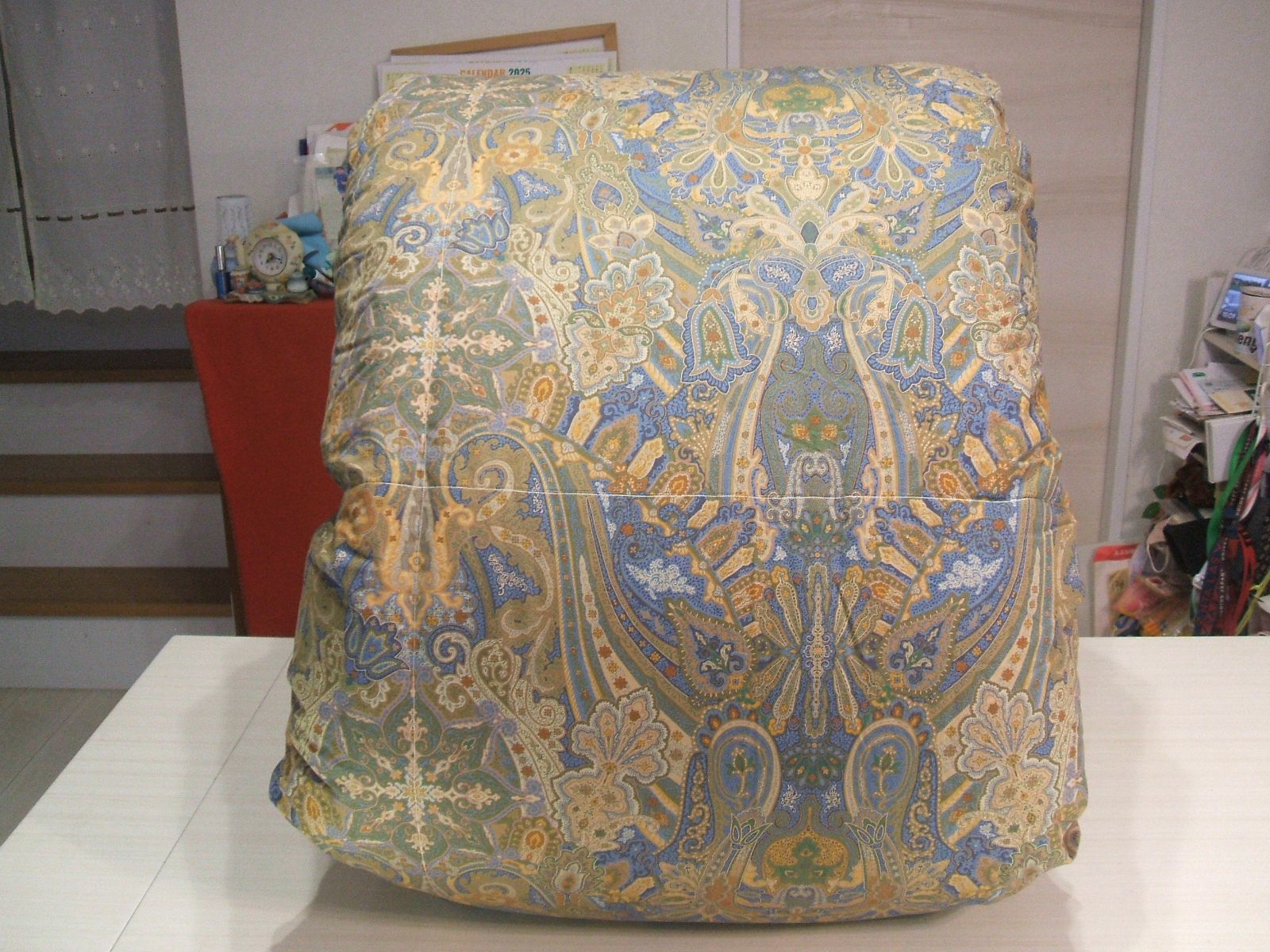 六つ星 ブラック フランス産 ダウン９５％ １ ２増量 ８０超長綿１００％ 二層式 羽毛布団 シングル ブルー