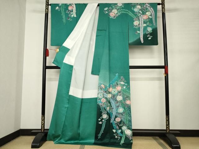 平和屋着物 訪問着 作家物 辻が花 舞花文 暈し染め 正絹 AABC9236ck