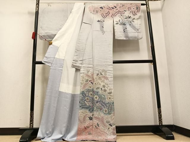 平和屋着物 訪問着 辻が花 絞り 暈し染め ロング丈 正絹 AABC9652ph