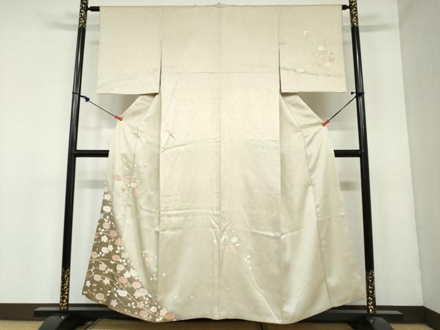 平和屋着物 訪問着 草花文 暈し染め 金彩 ますいわ屋扱い 正絹 DAAY5637ud