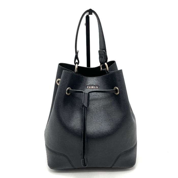FURLA フルラ ステイシー ロゴ 2way ポーチ付 レザー ハンド ショルダー バッグ eH1013A