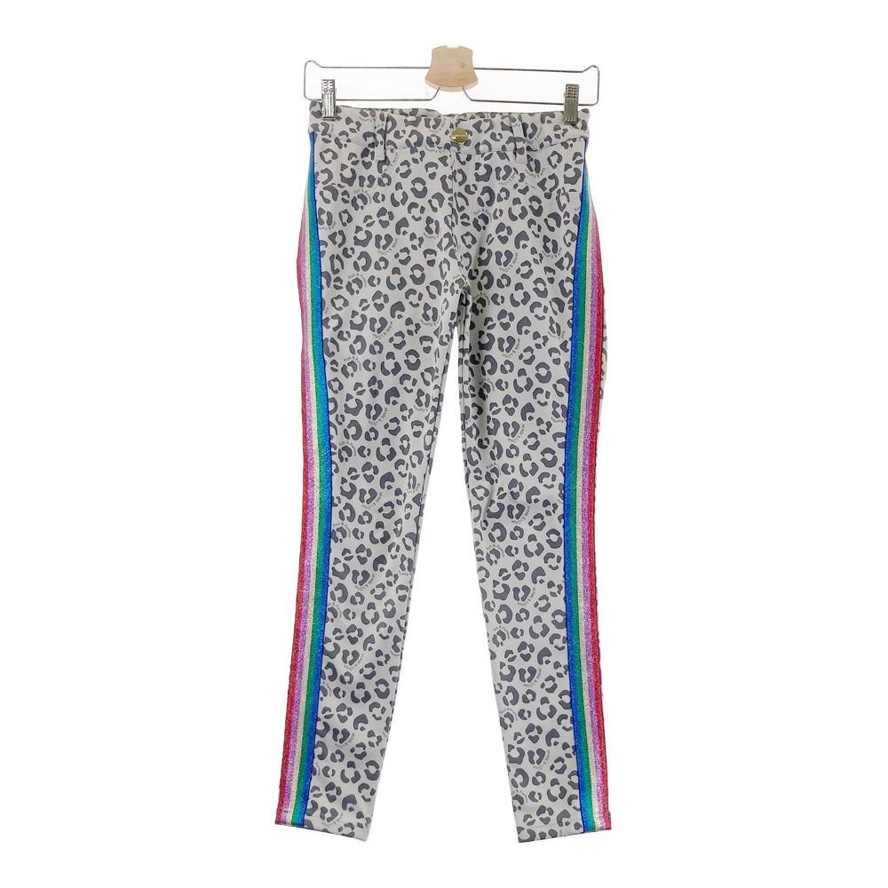サイズ 36 MARK-LONA マークアンドロナ 裏起毛 ストレッチパンツ レオパード柄 グレー系 240101536795 ゴルフウェア レディース ストスト
