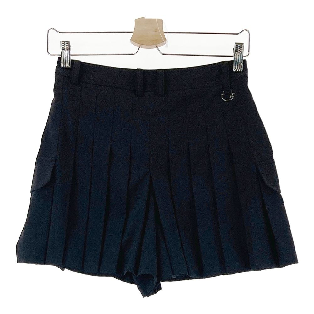 サイズ 1 WAAC ワック 072322456 インナー付 ストレッチスカート プリーツ ブラック系 240101542296 ゴルフウェア レディース ストスト
