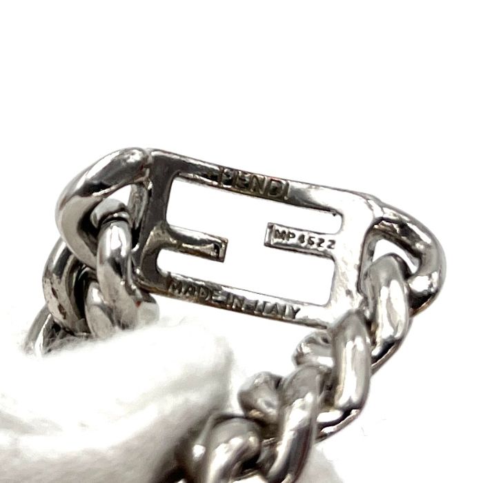 中古】良品 FENDI フェンディ バゲット シルバー リング eY10150A