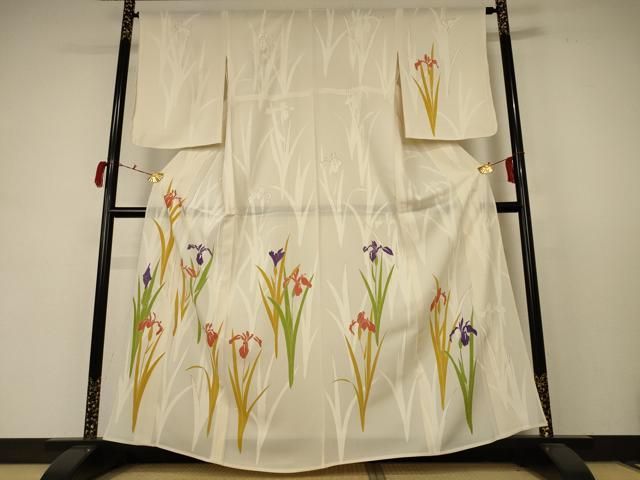 平和屋着物 夏物 訪問着 絽 草花文 正絹 AABC9414jd