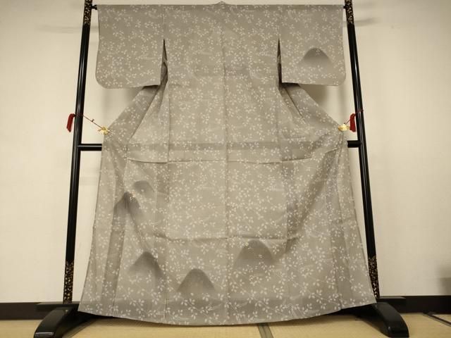 平和屋着物＊夏物 絹芭蕉 訪問着 刺繍 遠山草花文 金彩 三越扱い