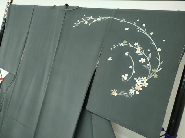 平和屋着物●本加賀友禅作家　松嶋由美　訪問着　草花文　正絹　逸品　未使用　DAAY5678ud 平和屋着物○本加賀友禅作家 松嶋由美 訪問着 草花文 正絹 逸品