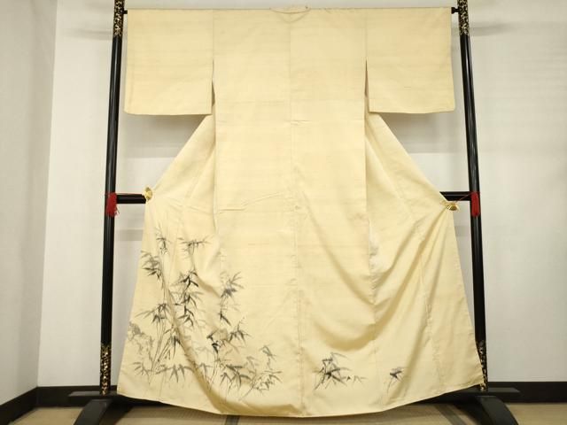 平和屋着物 訪問着 作家物 紬地 笹竹文 正絹 AABC9268ck