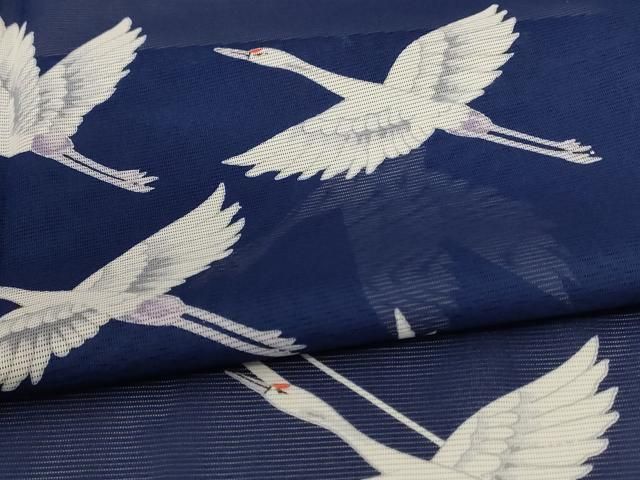 飛鶴文 洗える着物